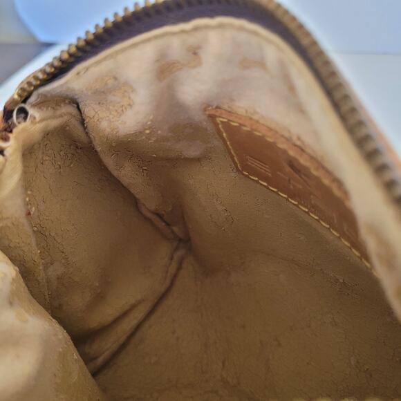 ETRO Paisley Bag Mini Tote Boston Purse Pouchette Brown Zip Small 6x4x3 Leather - Picture 8 of 13